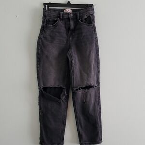 SO Girls's Black Distressed Jeans